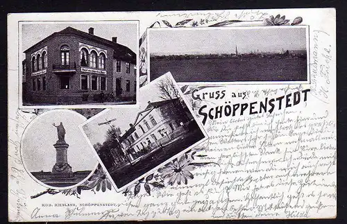 74445 AK Schöppenstedt Hotel zum deutschen Haus Bahnhof 1897