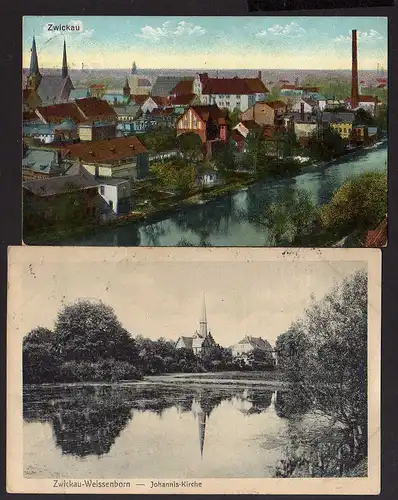 74899 2 AK Zwickau Weissenborn Johanns Kirche 1920 1914