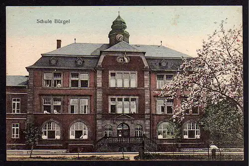 74184 AK Schule Bürgel Offenbach 1918 Verlag Valentin Fischer