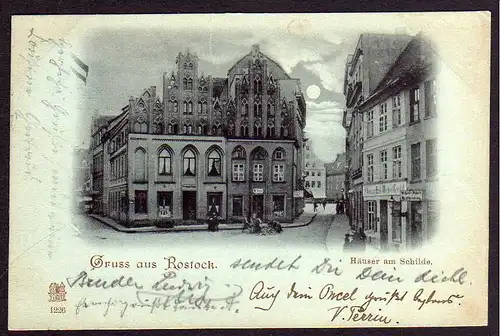 71651 AK Rostock Häuser am Schilde 1898