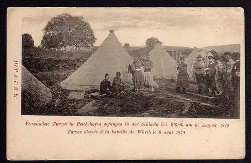 71626 AK Verwundete Turcos in Reichshofen Schlacht bei Wörth 1870