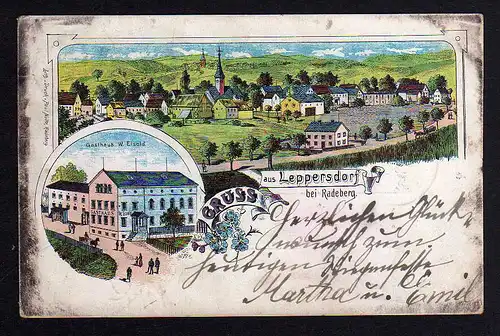 69957 AK Leppersdorf b Radeberg Gasthaus W. Eisold 1899