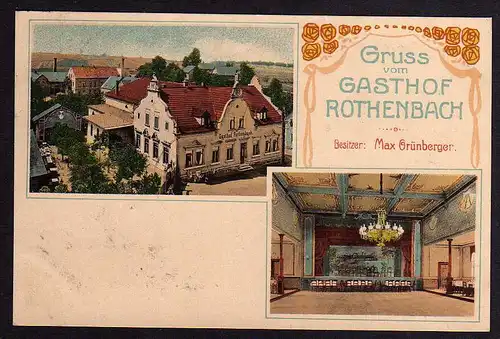 70042 AK Gasthof Rothenbach Glauchau 1916 Grünberger
