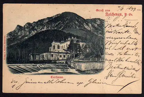 70446 AK Reichenau N.-Oe. Curhaus 1899