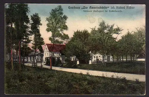 68187 AK Gasthaus zur Amselschänke 1912 b Bischofswerda