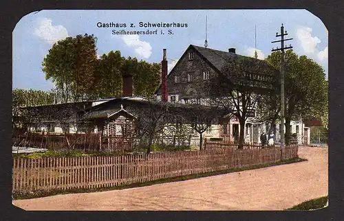 66886 AK Seifhennersdorf Gasthaus z. Schweizerhaus 1917