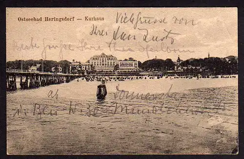 67162 AK Heringsdorf Kurhaus 1924