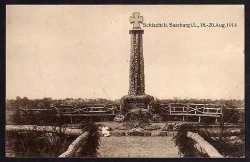 60729 AK Denkmal bei Niederweiler 1917 Schlacht bei Saarburg