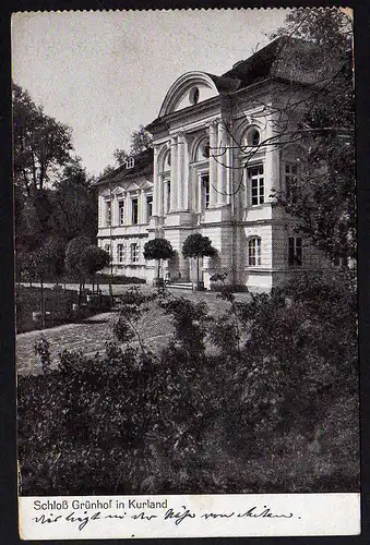 60573 AK Schloß Grünhof in Kurland 1917 Lettland Kurzeme