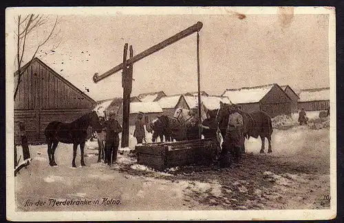 60545 AK Kolno Pferdetränke 1916 Ostpreußenhilfe