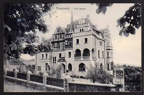 46004 AK Pössneck Villa Berger Pößneck 1911