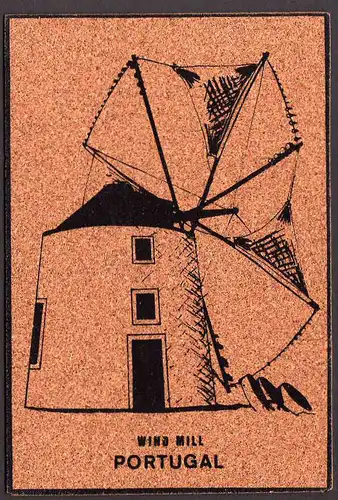 42811 AK Windmühle Mole Kork Karte Wind Mill Portugal