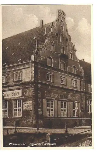 42565 AK Wismar Altdeutsches Restaurant 1931 Gasthaus