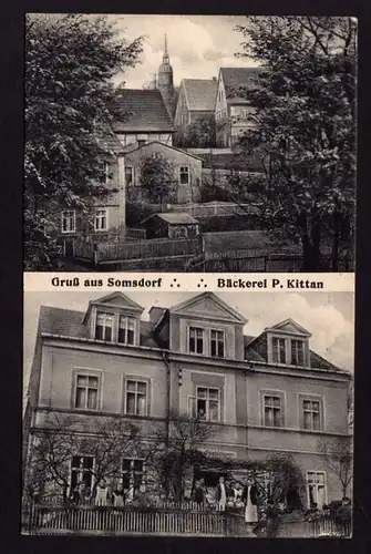 41828 AK Somsdorf b. Tharandt Bäckerei P. Kittan Bäcker