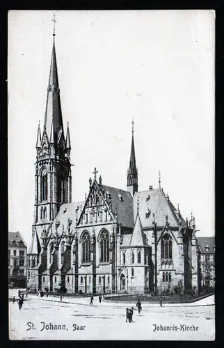 41330 AK St. Johann Saar Johannis Kirche Vollbild 1914