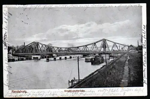 41220 AK Rendsburg 1915 Strassendrehbrücke