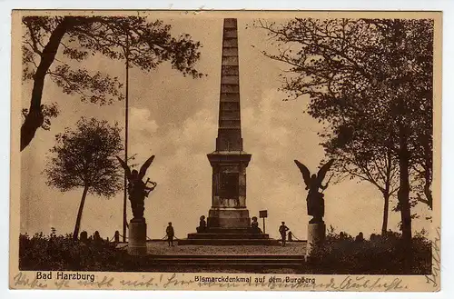 39582 AK Bad Harzburg Bismarckdenkmal auf dem Burgberg 1927
