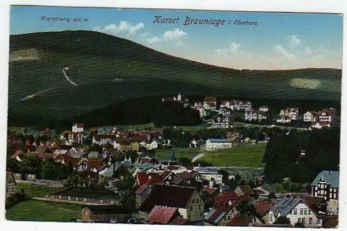 39403 AK Braunlage Oberharz Panorama mit Wurmberg 1913