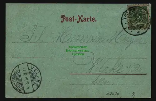 22506 AK Waldmühle Braunlage 1899 , gelaufen