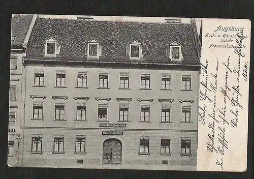 21210 AK Augsburg Koch und Haushaltungsschule Frauenarbeitsschule 1904 Wemding