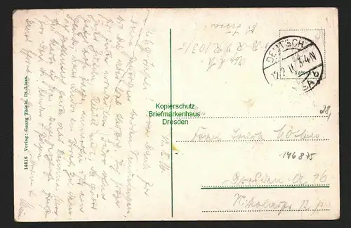 146875 AK Deutsch Lissa b. Breslau Wroclaw kath. Kirche 1916 Feldpost