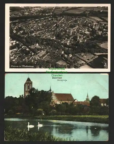 146430 2 AK Güstrow in Mecklenburg 1941 Luftbild Fliegeraufnahme Domkirche 1907