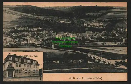 146381 AK Crossen an der Elster Hotel Weißes Ross 1920