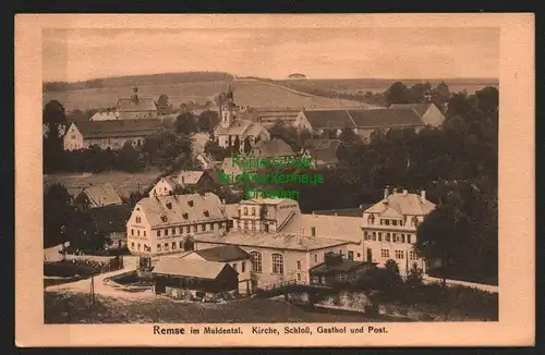 146120 AK Remse im Muldental Kirche Schloß Gasthof und Post um  1920