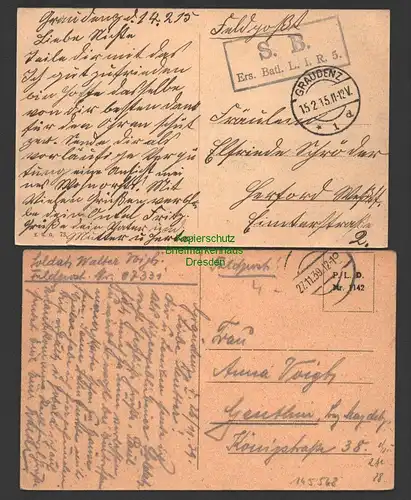 145568 2 AK Grudziadz Graudenz Feldpost 1915 1939