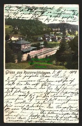 143905 AK Rupprechtstegen Hartenstein 1904 Blick auf den Bahnhof