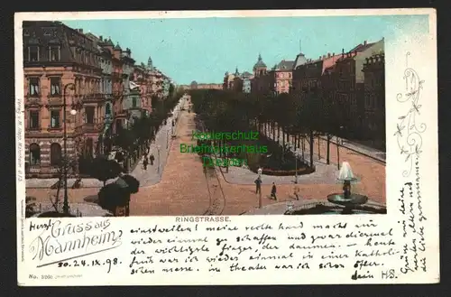 143920 AK Mannheim Ringstrasse 1898