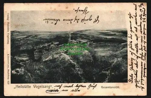 143478 AK Heilstätte  Vogelsang Gommern 1909