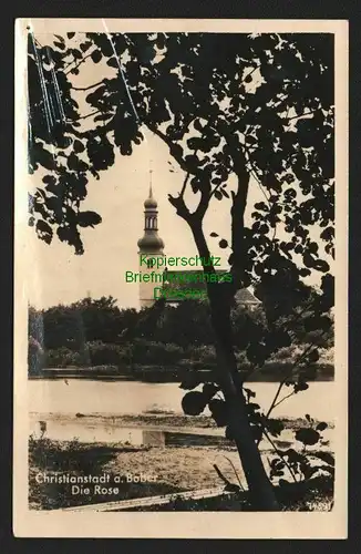 143659 AK Christianstadt am Bober Krzystkowice Fotokarte 1934 Die Rose Kirche