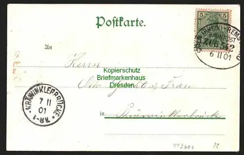 143604 AK Friedrichsruh Restaurant b. Remscheid 1899 Litho Restauration Gasthaus