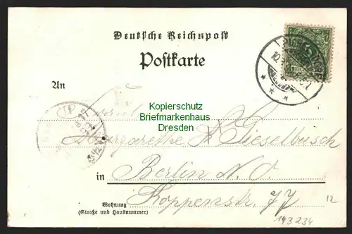 143234 AK Berlin Spandau 1899 Schildhorn Wirtshaus Gaststätte