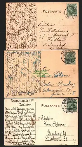 143210 3 AK Wernigerode 1908 Schloss 1916 Rathaus 1911