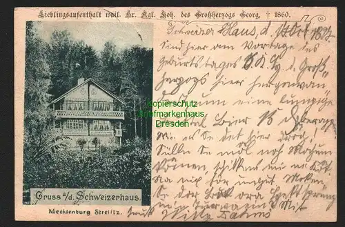 143205 AK Mecklenburg Strelitz Schweizerhaus 1897