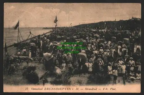 142876 AK Ostseebad Brunshaupten 1908 Strandfest Kühlungsborn