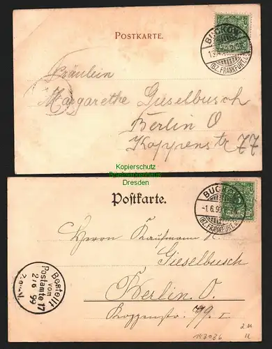 143036 2 AK Buckow Märkische Schweiz Seeansicht 1899 Teufelsbrücke