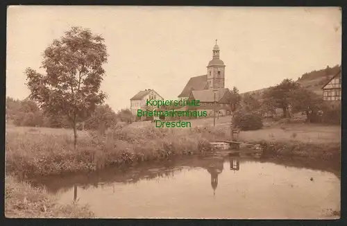142655 AK Zittau Fotokarte 1913 Teich Kirche nach Oederan