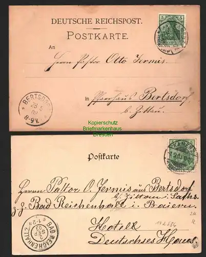 142536 2 AK Kamenz Sachs. Panorama 1903 Kirche