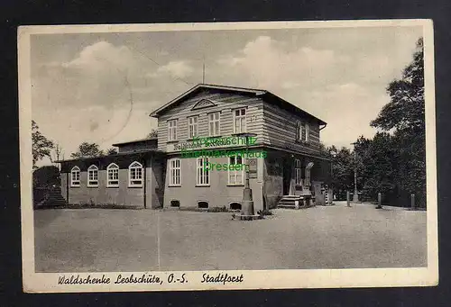 135526 AK Glubczyce Leobschütz Restaurant Waldschänke Stadtforst um 1940