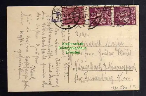 130560 AK Oberschreiberhau Riesengebirge Weissbachtal Gasthof zur Abendburg 1922