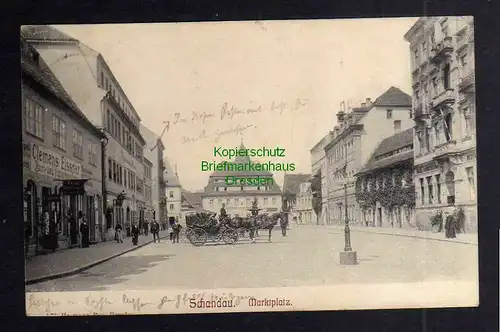 130495 AK Bad Schandau Marktplatz 1908 Gasthaus zum Gambrinus