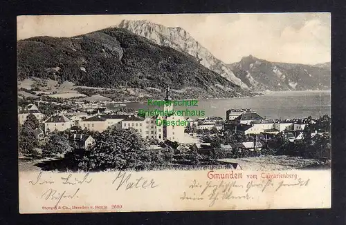 129856 AK Gmunden Oberösterreich vom Calvarienberg Panorama 1903