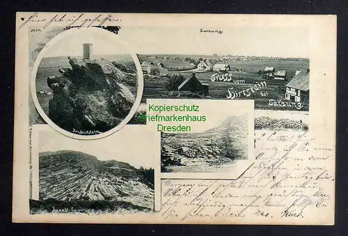129083 AK Hirtstein bei Satzung Erzgebirge um 1905 Basalt Lagerung
