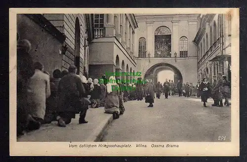 129160 AK Vilnius Wilna Litauen 1916 Ossama Brama Feldpoststation 166