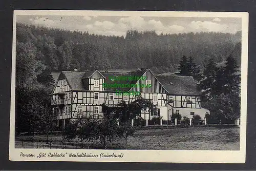 128570 AK Wenholthausen Eslohe Pension Gut Habbecke Sauerland 1943