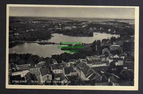 128151 AK Stralsund Blick von der Marienkirche um 1930