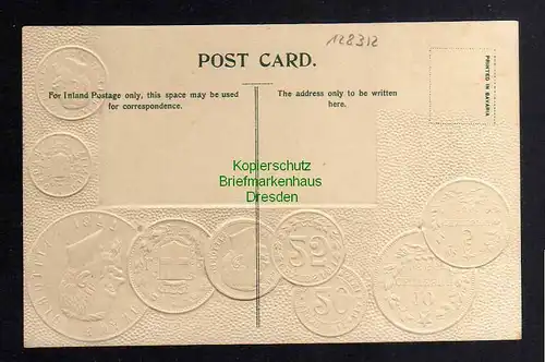 128312 AK Münzprägekarte Italien Italy Fahne Flagge um 1905 Lira